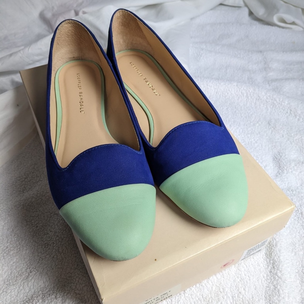 Loeffler Randall Ballet Flats size 8.5 in Cobalt and Tiffany Blue